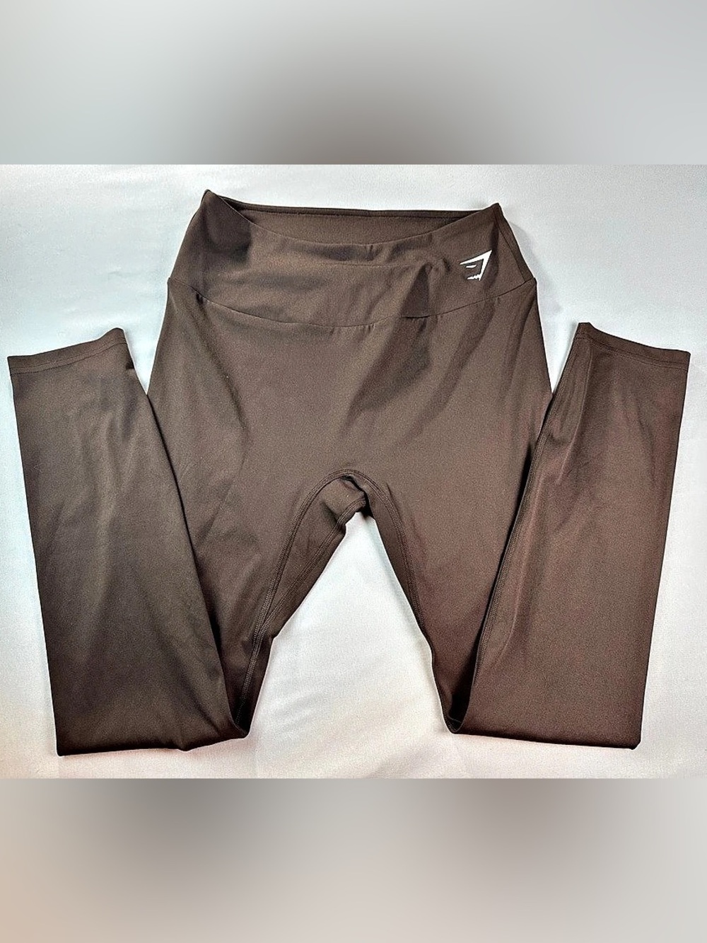 Gymshark Chocolate Brown Athletic Leggings Solid High Waist Workout